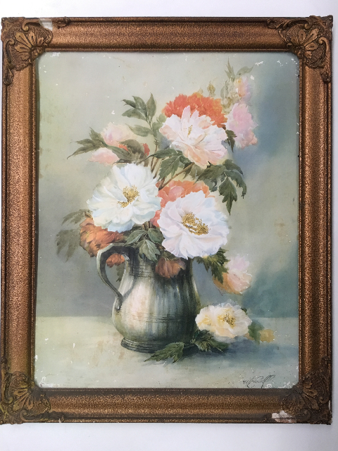 ARTWORK, Still Life (Large) - Flowers In Pewter Jug